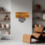 Wallity Wild and Free Escultura de pared de madera y metal Nogal y negro